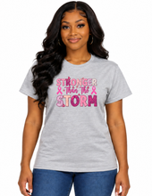 Load image into Gallery viewer, Stronger Than the Storm T-Shirt | Breast Cancer Awareness Shirt
