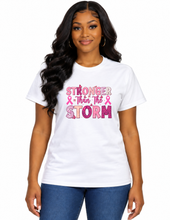 Load image into Gallery viewer, Stronger Than the Storm T-Shirt | Breast Cancer Awareness Shirt
