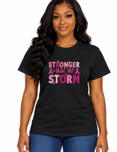 Load image into Gallery viewer, Stronger Than the Storm T-Shirt | Breast Cancer Awareness Shirt
